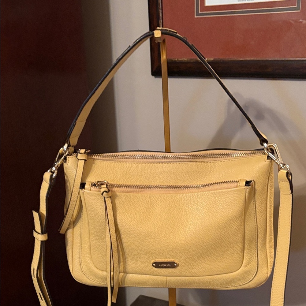 LodisYellow Leather Crossbody Bag
